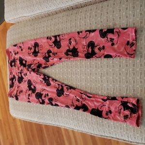 LuLaRoe Disney Mickey  leggings Black/Orange. Says One Size more like girls L/XL